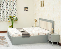 Bengaluru Solid Wood King Size Bed in Storage Box - Furniselan Cool Grey