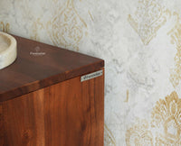 Melbourne Block Wooden One Door Bedside Table Nightstand Furniselan Grey Finish