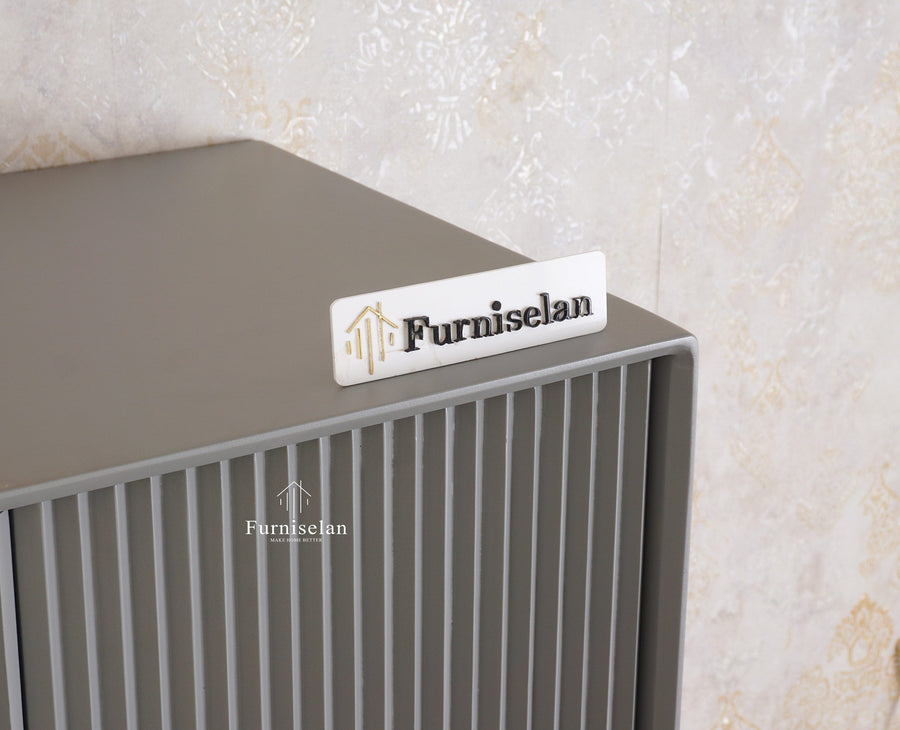 Bengaluru Solid Wood Two Door Wardrobe - Wardrobes & Cabinets - Furniselan - Cool Grey