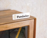 Boston Solid Wood Four Door Bookshelf - Bookshelf - Furniselan Natural Finish