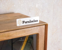 Boston Solid Wood Four Door Bookshelf Furniselan Natural Finish
