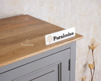 Mumbai Solid Wood Two Door Wardrobe Furniselan Cool Grey