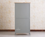 Mumbai Solid Wood Two Door Wardrobe Furniselan Cool Grey
