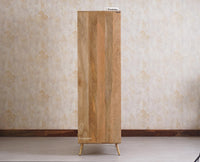 Boston Solid Wood Rattan Cane Wardrobe Furniselan Natural Finish