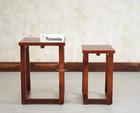 Eric End Table Set Furniselan Maple Finish