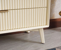 Bengaluru Solid Wood Three Drawer Chest of Drawer Furniselan Frosty White