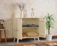Bengaluru Solid Wood Two Door Cabinet Sideboard Furniselan Frosty White