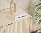 Bengaluru Solid Wood Two Door Cabinet Sideboard - Sideboard - Furniselan Frosty White