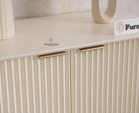 Bengaluru Solid Wood Two Door Cabinet Sideboard Furniselan Frosty White