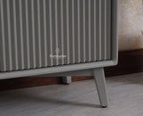 Bengaluru Solid Wood Two Door Cabinet Sideboard - Sideboard - Furniselan Cool Grey