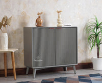 Bengaluru Solid Wood Two Door Cabinet Sideboard Furniselan Cool Grey