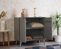 Bengaluru Solid Wood Two Door Cabinet Sideboard Furniselan Cool Grey