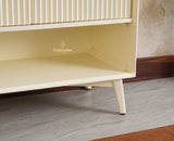 Bengaluru Solid Wood Shoe Rack Cabinet Two Doors and Drawers With Open Storage Furniselan Frosty White