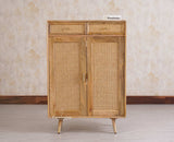Boston Solid Wood Shoe Rack Cabinet - Sideboard - Furniselan - Natural-Finish