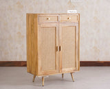 Boston Solid Wood Shoe Rack Cabinet - Sideboard - Furniselan - Natural-Finish