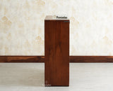 Boston Wooden Wall Hung Shoe Rack Cabinet Flip-Down Doors Brown Finish