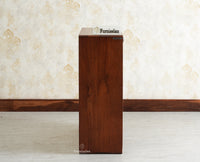Boston Wooden Wall Hung Shoe Rack Cabinet Flip-Down Doors Brown Finish