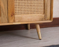 Boston Solid Wood Shoe Rack Cabinet - Sideboard - Furniselan - Natural-Finish