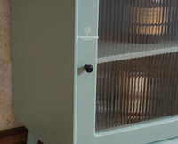 Bengaluru Solid Wood Tall Bar Cabinet Furniselan Silt Green