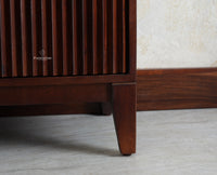Manhattan Solid Wood Shoe Rack Two Door Furniselan Grey Finish