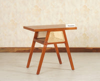 SmartFit Compact Solid Wood Rattan Cane Dining Set Two Seater - Dining Set - Furniselan Brown Finish 