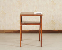 SmartFit Compact Solid Wood Rattan Cane Dining Set Two Seater Furniselan Brown Finish