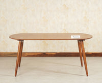 Antilia Solid Wood Six Seater Dining set with Six Chairs Furniselan Teak Finish