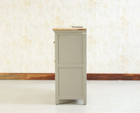 Alexandria Solid Wood Shoe Rack Two Drawer Two Door - Furniselan  Cool-Grey