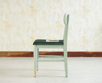 Boston Solid Wood Rattan Cane Chair Set of Two Furniselan Silt-Green