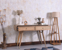 Boston Solid Wood Rattan Cane Console Table Furniselan
