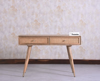 Boston Solid Wood Rattan Cane Console Table Furniselan