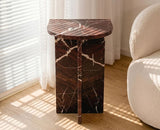 Briar Maroon Vein Accent Table