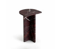 Briar Maroon Vein Accent Table - Red Jasper Marble