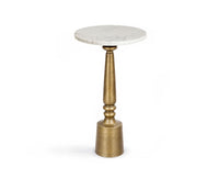 Lyra Aluminum Side Table - Antique Brass
