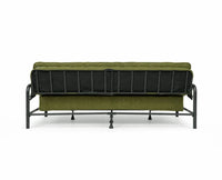 Lennox Tufted Convertible Sofa Bed -  Olive Green