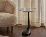 Zara Aluminum Side Table with Marble