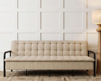 Lennox Tufted Convertible Sofa Bed -  Brown