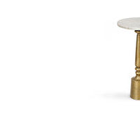 Lyra Aluminum Side Table - Antique Brass