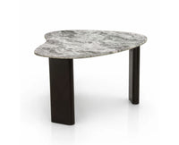 Oakley Wood Coffee Table with Marble - Black Matte Finish