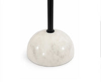 Celeste Agate Marble Side Table - Ivory & Cream Marble Tones