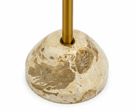 Freya Agate Marble Side Table - Gold Finish
