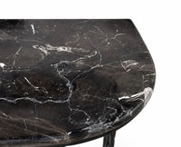 Aurelia 2-Tier Marble Console Table with Metal - Black