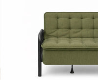 Lennox Tufted Convertible Sofa Bed -  Olive Green