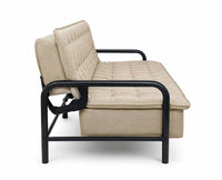 Lennox Tufted Convertible Sofa Bed -  Brown
