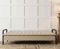 Lennox Tufted Convertible Sofa Bed -  Brown