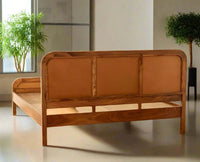 Helsinki Solid Wood Queen Size Bed Furniselan Natural Oak