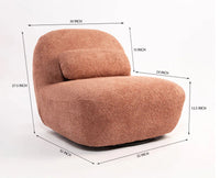 Adrienne Bell Chair – Modern Upholstered Bell Chair for Home &  Café Dusty Rose brown