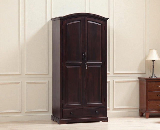 Ajmer Royal Arc Sheesham Wood Wardrobe - Wardrobes & Cabinets - Furniselan - Rosewood - Finish
