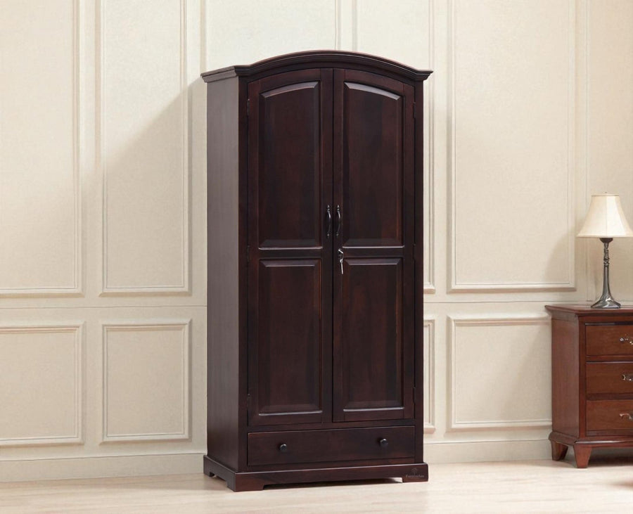 Ajmer Royal Arc Sheesham Wood Wardrobe - Wardrobes & Cabinets - Furniselan - Rosewood - Finish
