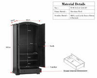 Ajmer Royal Arc Sheesham Wood Wardrobe - Wardrobes & Cabinets - Furniselan